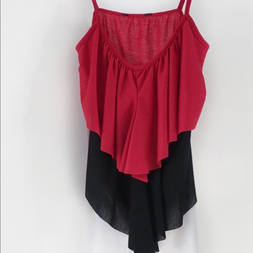 NWOT 3 tier color block top